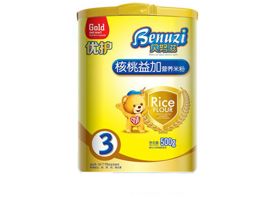   貝努滋核桃益加優(yōu)護(hù)營養(yǎng)米粉