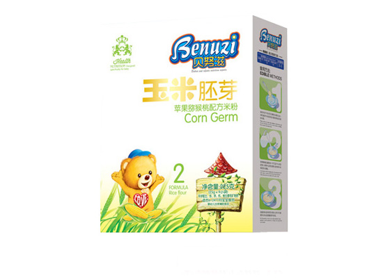   貝努滋蘋(píng)果獼猴桃玉米胚芽米粉盒裝