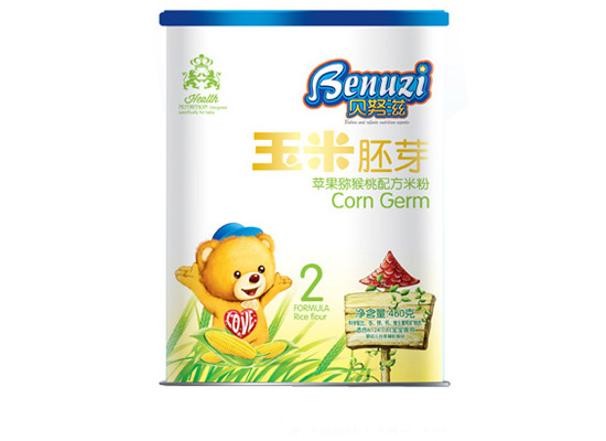   貝努滋蘋果獼猴桃玉米胚芽米粉紙聽