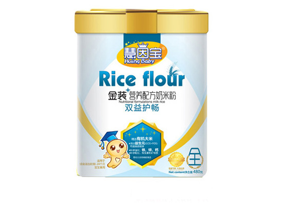   慧因?qū)氹p益護腸金裝營養(yǎng)配方奶米粉