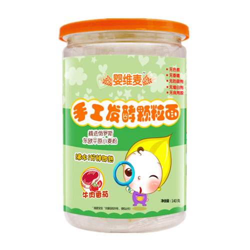  嬰維麥?zhǔn)止ぐl(fā)酵顆粒面牛肉番茄