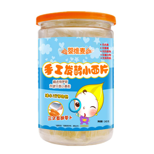  嬰維麥手工發(fā)酵小面片三文魚胡蘿卜