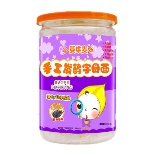 嬰維麥手工發(fā)酵字母面黑米燕麥