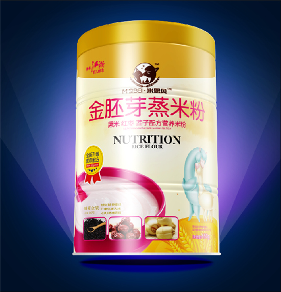    米思貝金胚芽蒸米粉黑米紅棗蓮子配方