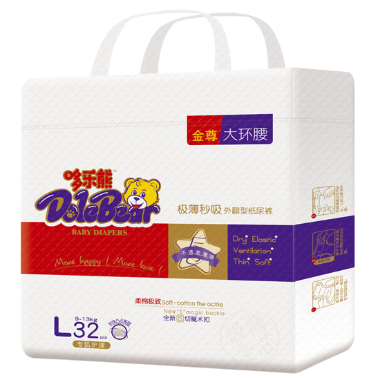     哆樂熊金尊大環(huán)腰紙尿褲L碼32片