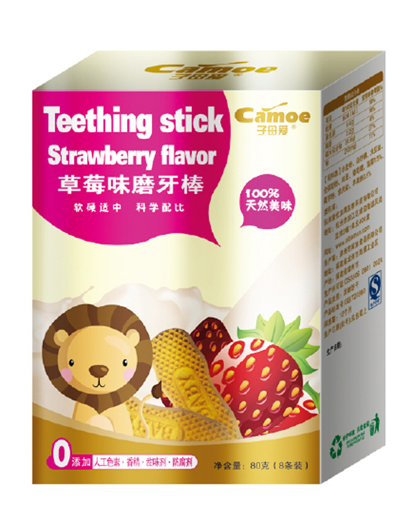   子母愛草莓味磨牙棒