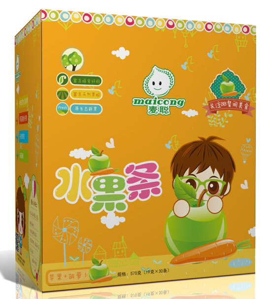   麥聰水果條蘋果胡蘿卜味盒裝