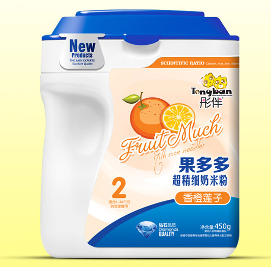  彤伴香橙蓮子果多多超精細(xì)奶米粉桶裝