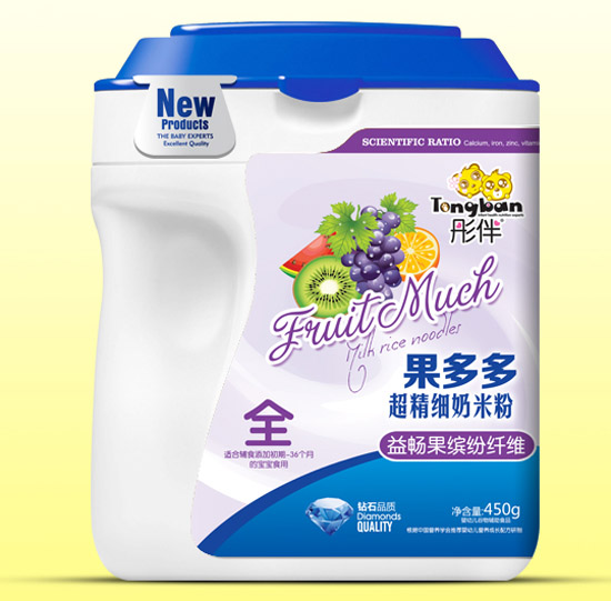 彤伴益暢果繽紛纖維果多多超精細(xì)奶米粉桶裝
