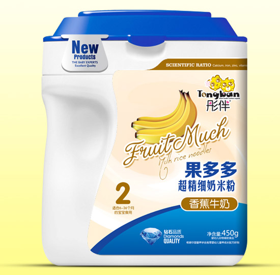  彤伴香蕉牛奶果多多超精細(xì)奶米粉桶裝