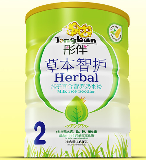  彤伴蓮子百合草本智護(hù)奶米粉鐵聽裝2段