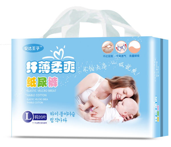  安達王子纖薄柔爽紙尿褲L