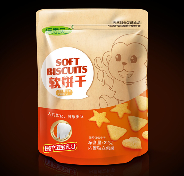   倍思貝紅豆味水果奶酪軟餅干32克
