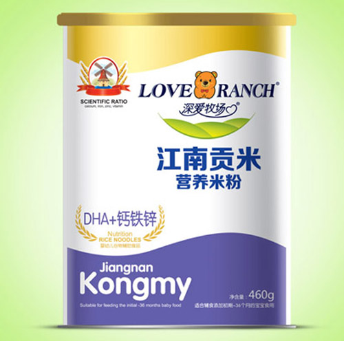 深愛牧場DHA鈣鐵鋅江南貢米米粉紙聽
