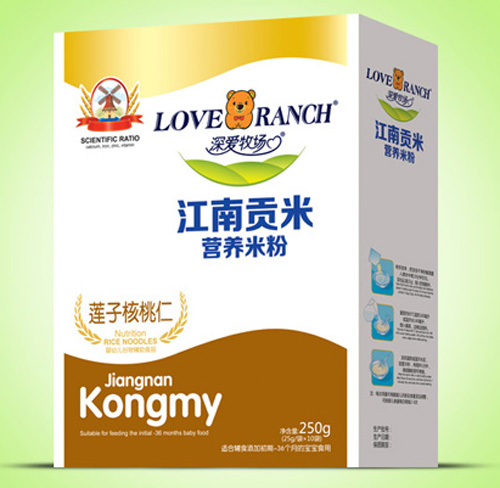  深愛牧場蓮子核桃仁江南貢米米粉盒裝