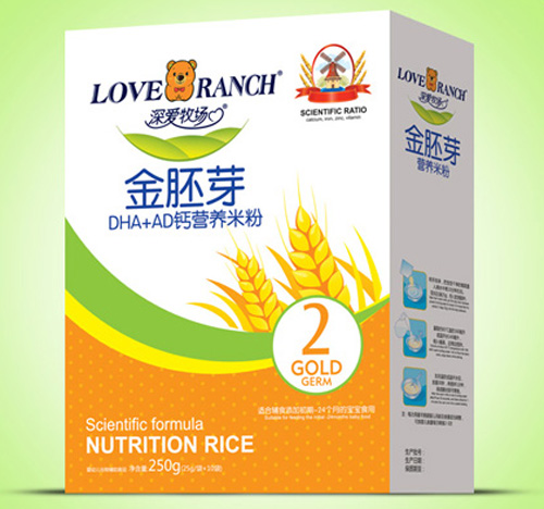  深愛牧場DHA+AD鈣金胚芽米粉盒裝2段