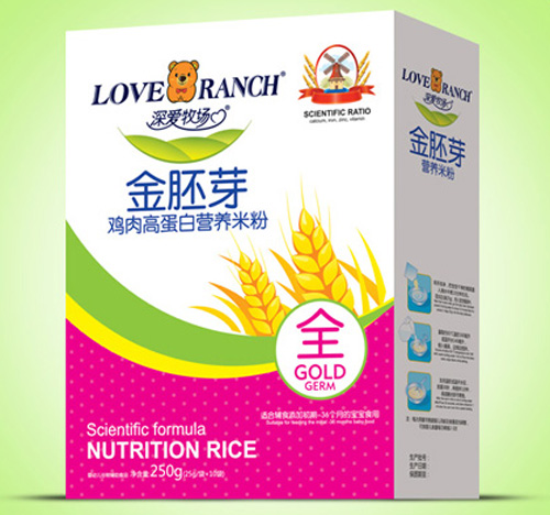  深愛牧場雞肉高蛋白金胚芽米粉盒裝全段