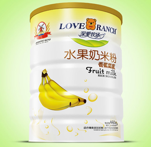   深愛牧場香蕉果蔬水果奶米粉鐵聽