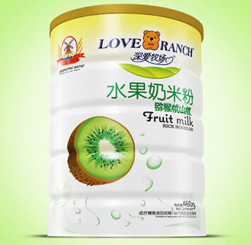   深愛牧場獼猴桃山楂水果奶米粉鐵聽