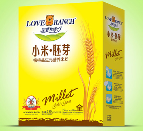  深愛牧場核桃益生元小米胚芽米粉盒裝全段