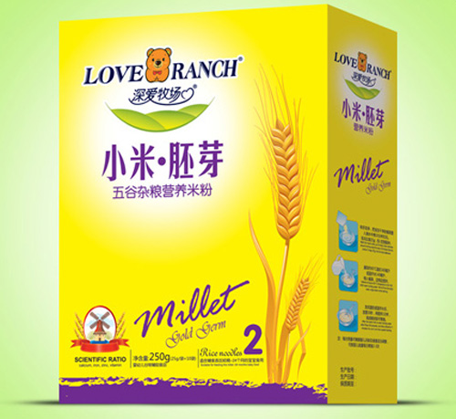 深愛牧場五谷雜糧小米胚芽米粉盒裝2段