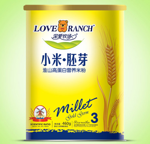  深愛牧場淮山高蛋白小米胚芽米粉紙聽3段