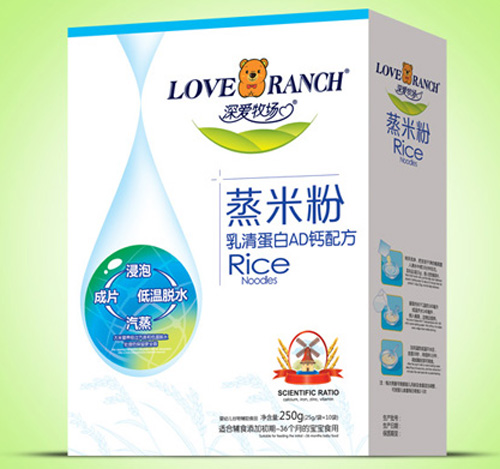   深愛牧場乳清蛋白AD鈣蒸米粉盒裝