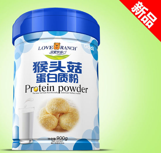   深愛牧場猴頭菇金裝蛋白質粉鐵聽