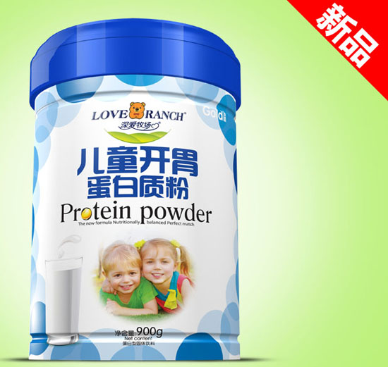   深愛牧場兒童開胃金裝蛋白質粉鐵聽