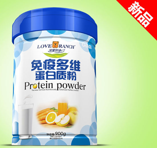   深愛牧場免疫多維金裝蛋白質粉鐵聽