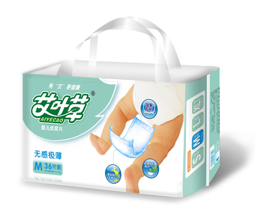   艾葉草無(wú)感極薄紙尿片M36片裝