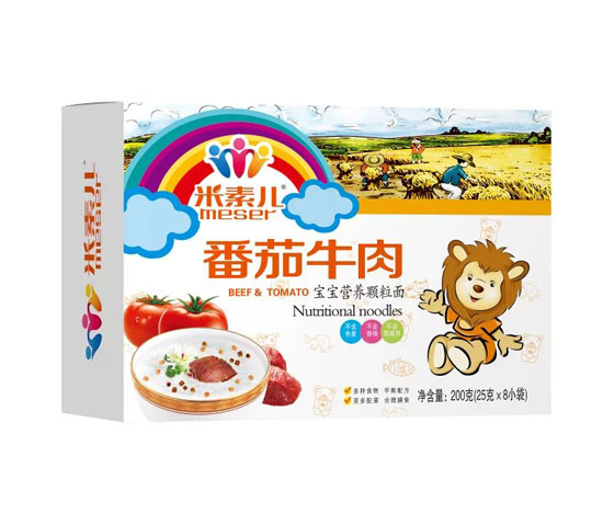  米素兒番茄牛肉寶寶營(yíng)養(yǎng)顆粒面
