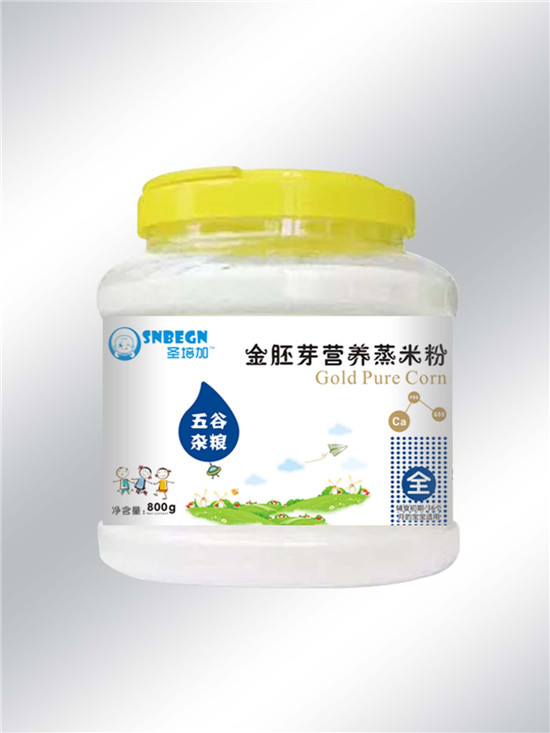    圣培加金胚芽營養(yǎng)蒸米粉五谷雜糧配方透明大桶裝
