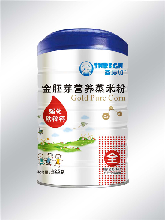    圣培加金胚芽營養(yǎng)蒸米粉強(qiáng)化鈣鐵鋅配方罐裝