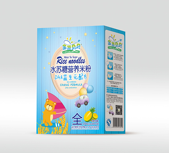  金頂貝貝DHA益生元配方水蘇糖營養(yǎng)米粉盒裝
