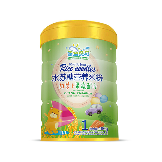  金頂貝貝胡蘿卜果蔬配方水蘇糖營養(yǎng)米粉聽裝