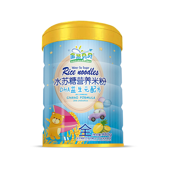  金頂貝貝DHA益生元配方水蘇糖營養(yǎng)米粉聽裝