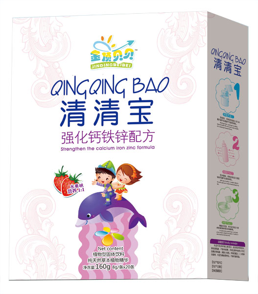  金頂貝貝強(qiáng)化鈣鐵鋅配方清清寶盒裝