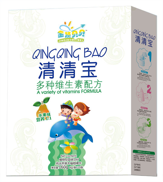  金頂貝貝多種維生素配方清清寶盒裝