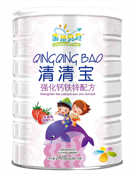  金頂貝貝強(qiáng)化鈣鐵鋅配方清清寶聽裝