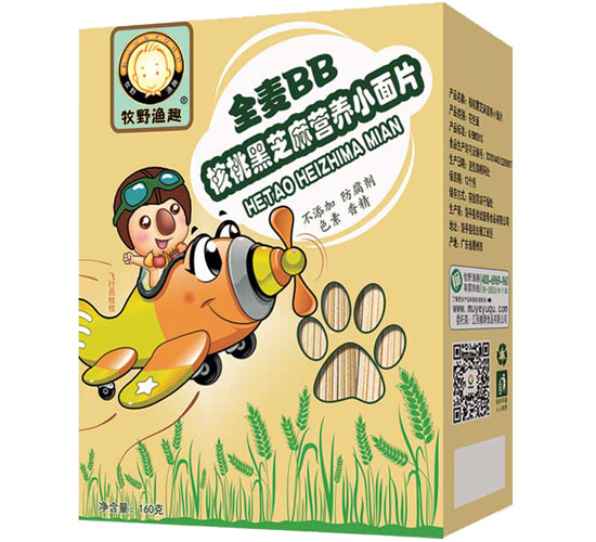  牧野漁趣核桃黑芝麻小面片