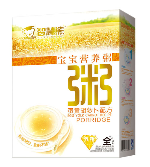 智慧熊蛋黃胡蘿卜寶寶營(yíng)養(yǎng)粥