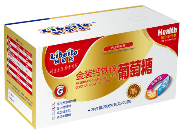   利貝樂金裝鈣鐵鋅葡萄糖