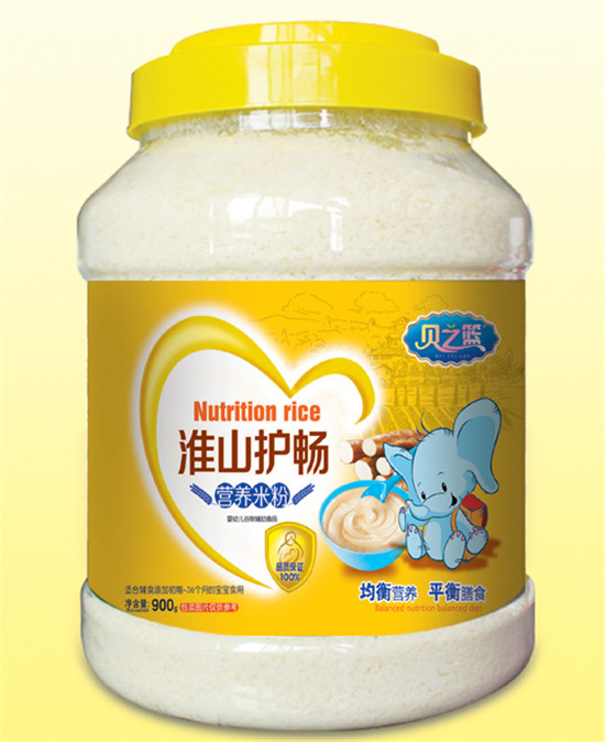  貝之籃淮山護暢900克透明桶營養(yǎng)米粉