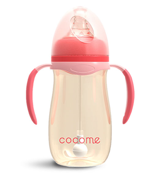   可可萌寬口徑PPSU握把奶瓶260ML