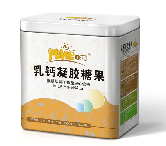  咪可乳鈣凝膠糖聽
