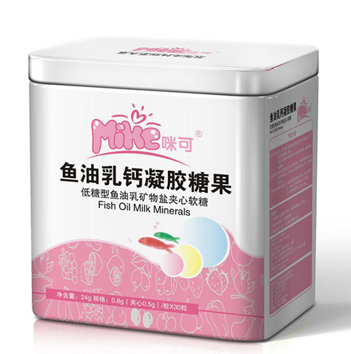  咪可魚油乳鈣凝膠糖聽