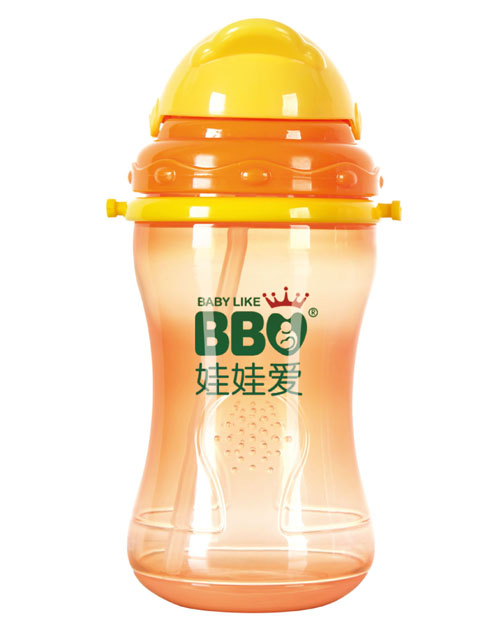  娃娃愛企鵝運(yùn)動(dòng)型帶繩水壺黃色